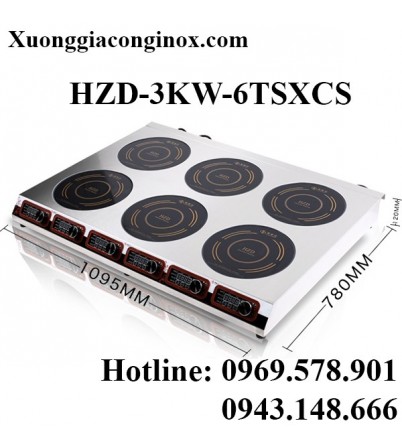 Bếp từ công nghiệp mỏng 6 mặt có hẹn giờ 3-3.5KW HZD-3KW-6TSXCS