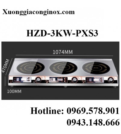 Bếp từ công nghiệp mỏng 3 mặt có hẹn giờ 3-3.5KW HZD-3KW-PXS3