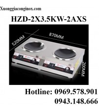 Bếp từ công nghiệp đôi lõm 3.5KW HZD-2X3.5KW-2AXS