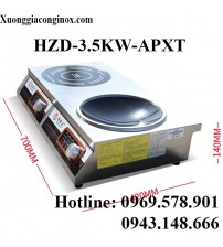 Bếp từ công nghiệp đôi 1 phẳng 1 lõm đặt âm 3.5kw HZD-3.5KW-APXT