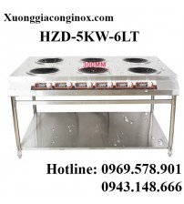 Bếp từ công nghiệp có giá kệ 6 mặt lõm 5kw HZD-5KW-6LT