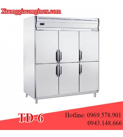 Tủ đông inox 6 cánh TD-6